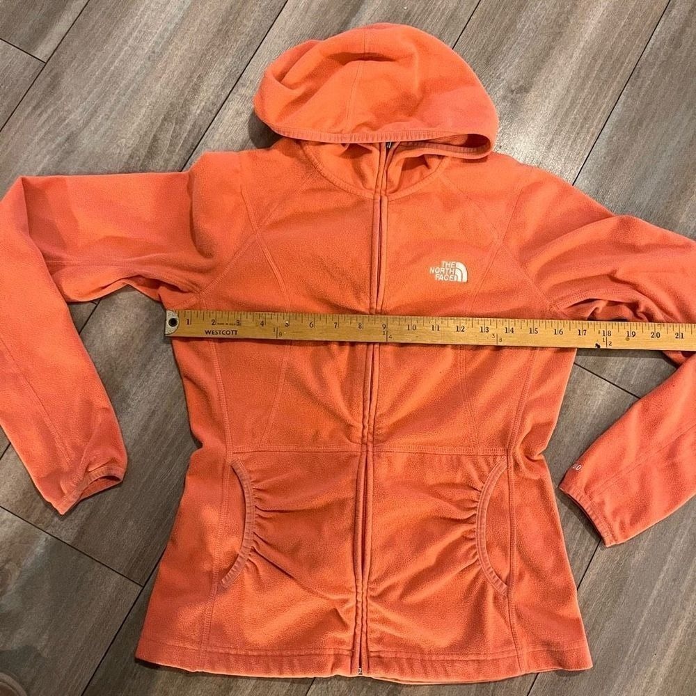 North Face Coral/Pink Fleece Quarterzip Jacket Women XS - Picture 3 of 7